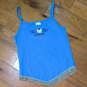 🦚2001 Y2K Hello Kitty Blue Tank Top